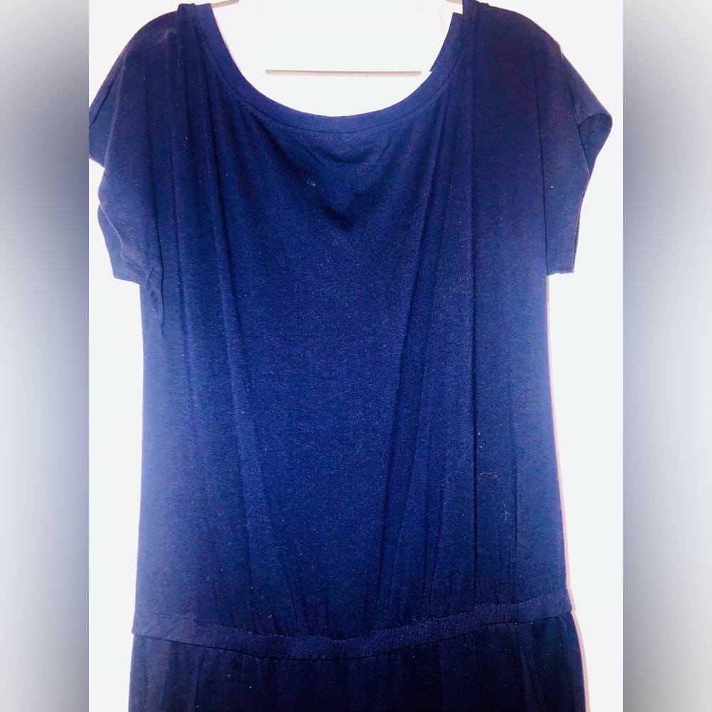 Navy Blue Romper/Jumpsuit with Pockets - Picture 5 of 7